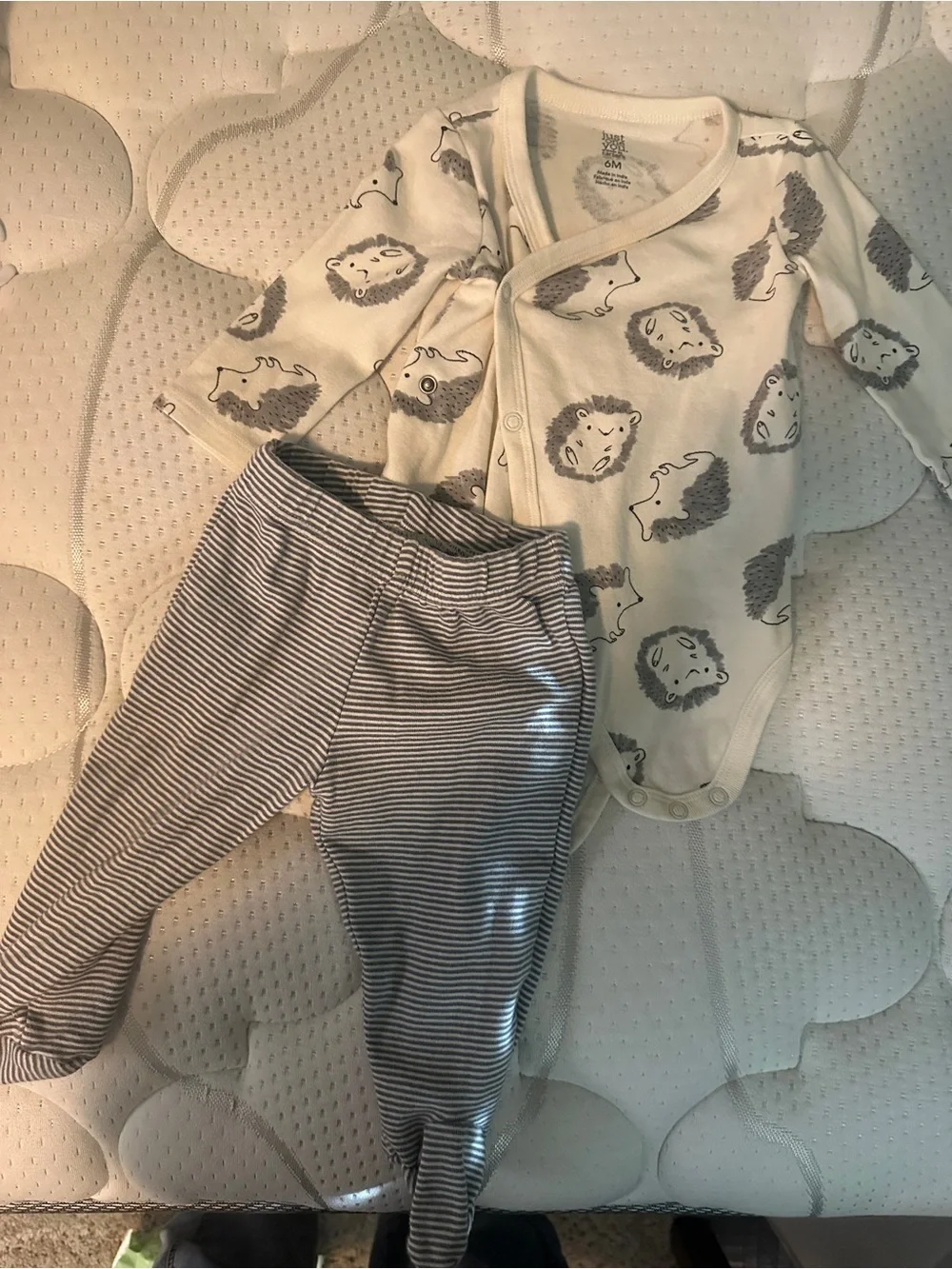 Carter's Navy and Cream Dinosaur Zip Footie Set